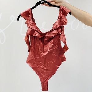 For Love and Lemons Lena Ruffle Bodysuit